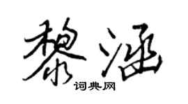 王正良黎涵行书个性签名怎么写