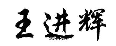 胡问遂王进辉行书个性签名怎么写