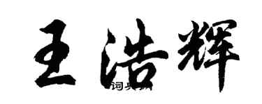 胡问遂王浩辉行书个性签名怎么写