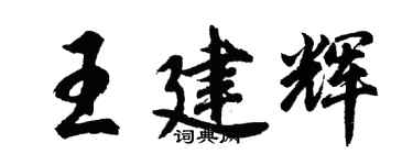 胡问遂王建辉行书个性签名怎么写