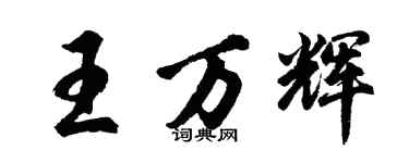 胡问遂王万辉行书个性签名怎么写