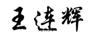 胡问遂王连辉行书个性签名怎么写
