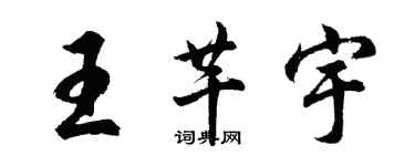 胡问遂王芊宇行书个性签名怎么写