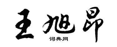 胡问遂王旭昂行书个性签名怎么写