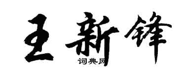 胡问遂王新锋行书个性签名怎么写