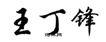 胡问遂王丁锋行书个性签名怎么写