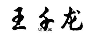 胡问遂王千龙行书个性签名怎么写
