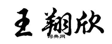 胡问遂王翔欣行书个性签名怎么写