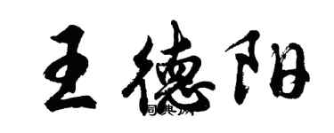 胡问遂王德阳行书个性签名怎么写