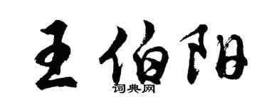 胡问遂王伯阳行书个性签名怎么写
