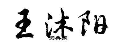 胡问遂王沐阳行书个性签名怎么写
