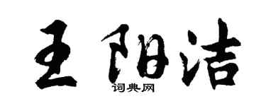 胡问遂王阳洁行书个性签名怎么写