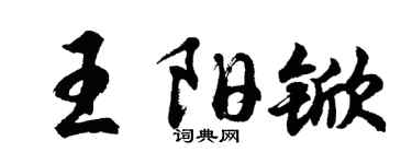 胡问遂王阳锨行书个性签名怎么写