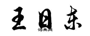 胡问遂王日东行书个性签名怎么写