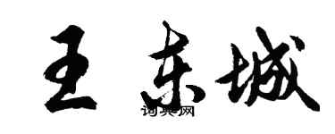 胡问遂王东城行书个性签名怎么写