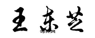 胡问遂王东芝行书个性签名怎么写