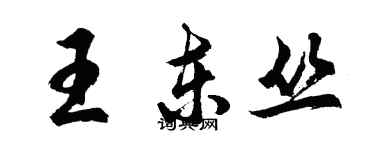 胡问遂王东丛行书个性签名怎么写