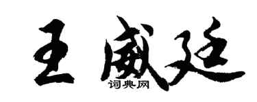 胡问遂王威廷行书个性签名怎么写