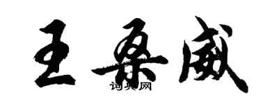 胡问遂王桑威行书个性签名怎么写