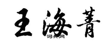 胡问遂王海菁行书个性签名怎么写