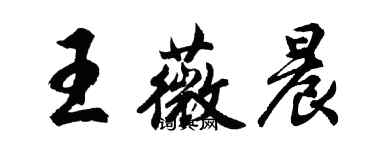 胡问遂王薇晨行书个性签名怎么写