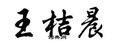 胡问遂王桔晨行书个性签名怎么写