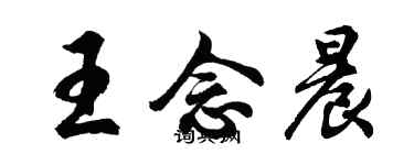 胡问遂王念晨行书个性签名怎么写
