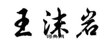 胡问遂王沫岩行书个性签名怎么写