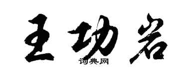 胡问遂王功岩行书个性签名怎么写