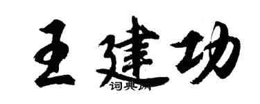胡问遂王建功行书个性签名怎么写