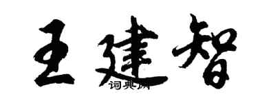 胡问遂王建智行书个性签名怎么写
