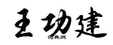 胡问遂王功建行书个性签名怎么写
