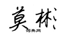 王正良莫彬行书个性签名怎么写