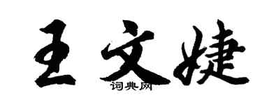 胡问遂王文婕行书个性签名怎么写
