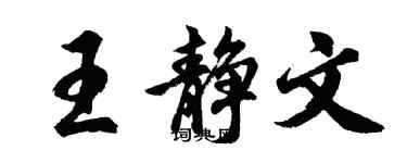 胡问遂王静文行书个性签名怎么写