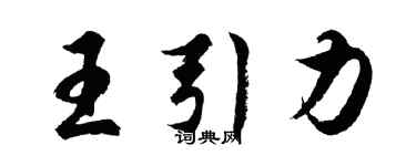 胡问遂王引力行书个性签名怎么写