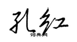 王正良孔红行书个性签名怎么写