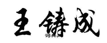 胡问遂王铸成行书个性签名怎么写