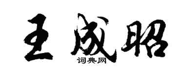 胡问遂王成昭行书个性签名怎么写