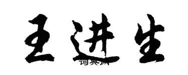 胡问遂王进生行书个性签名怎么写