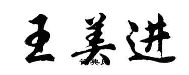 胡问遂王美进行书个性签名怎么写