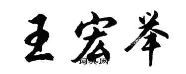 胡问遂王宏举行书个性签名怎么写