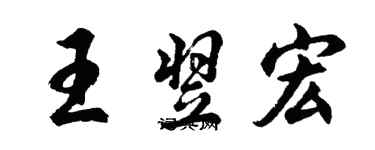 胡问遂王翌宏行书个性签名怎么写