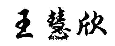 胡问遂王慧欣行书个性签名怎么写