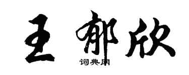 胡问遂王郁欣行书个性签名怎么写