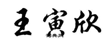 胡问遂王寅欣行书个性签名怎么写