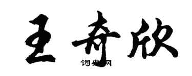 胡问遂王奇欣行书个性签名怎么写