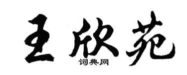 胡问遂王欣苑行书个性签名怎么写