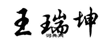 胡问遂王瑞坤行书个性签名怎么写