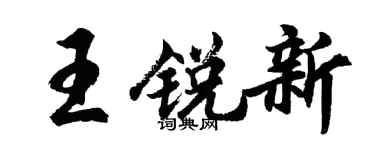 胡问遂王锐新行书个性签名怎么写
